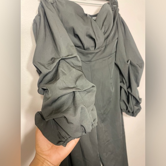 Off Shoulder Black Jumpsuit - Picture 6 of 7